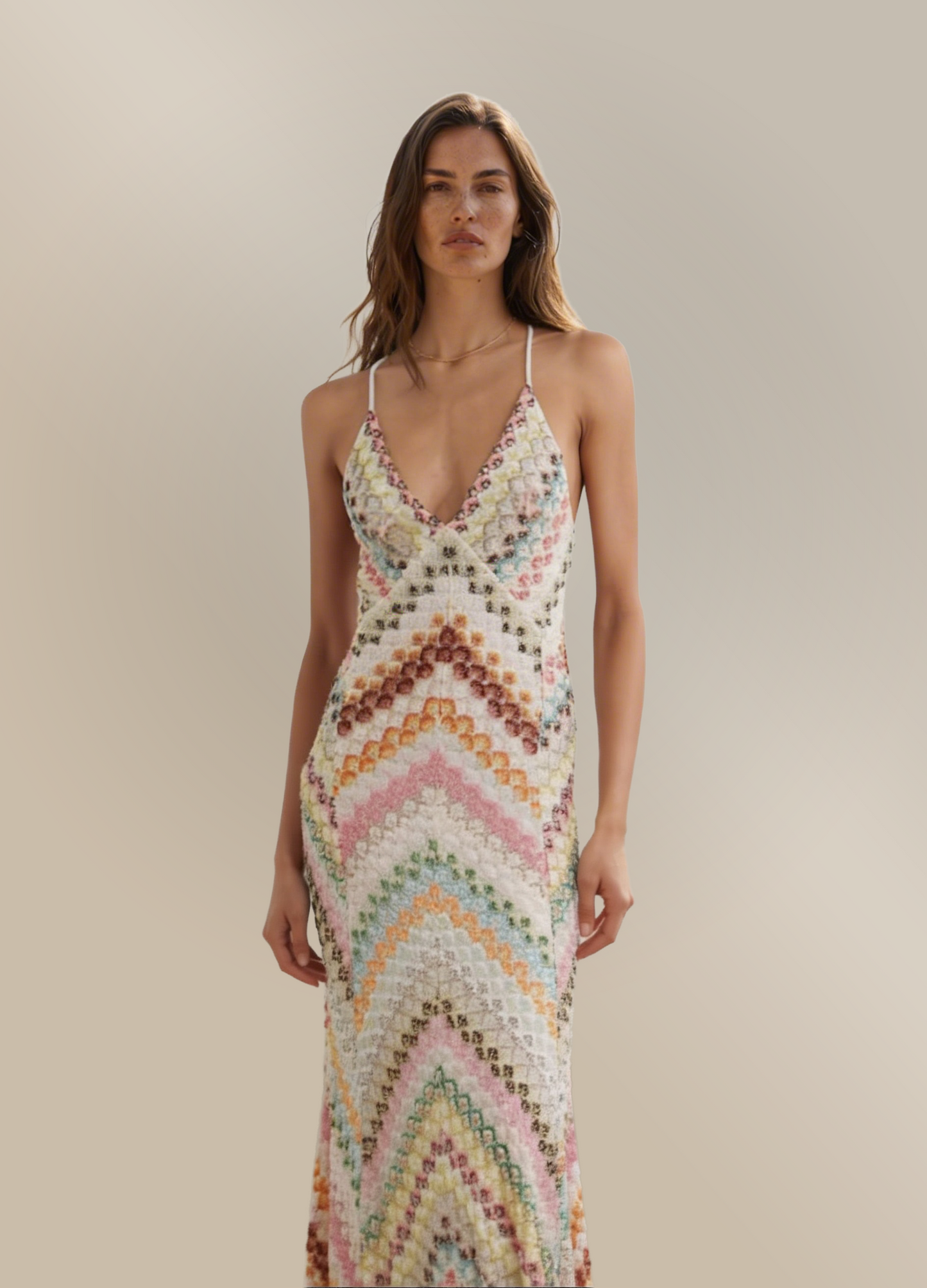 Women's Floral V-Neck Summer Wedding Guest Maxi Dress