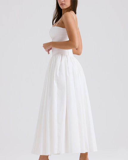 Women's Floral V-Neck Summer Wedding Guest Midi Dress