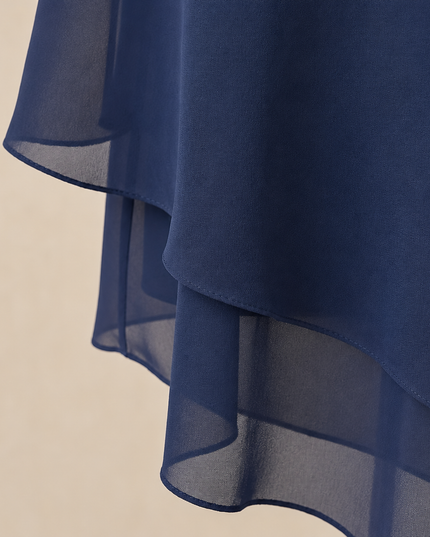Women's Flutter-Sleeve Chiffon Top and Wide-Leg Pants Set
