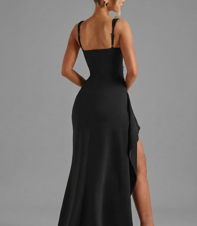 Women's Formal Square Neck Slit Maxi Dress - product image 2