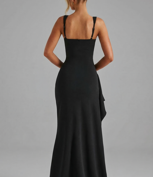 Women's Formal Square Neck Slit Maxi Dress - product image 4
