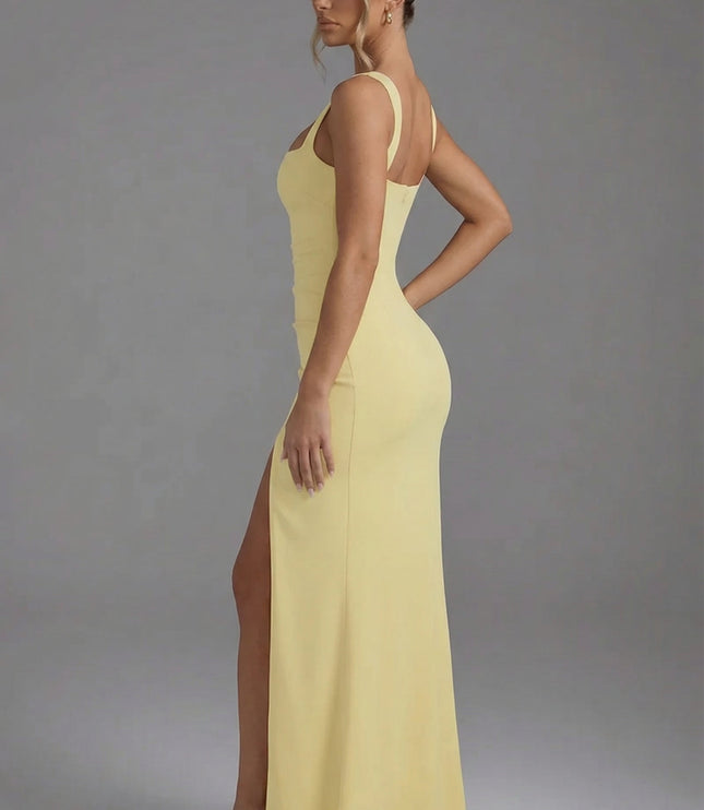 Women's Formal Square Neck Slit Maxi Dress - product image 9