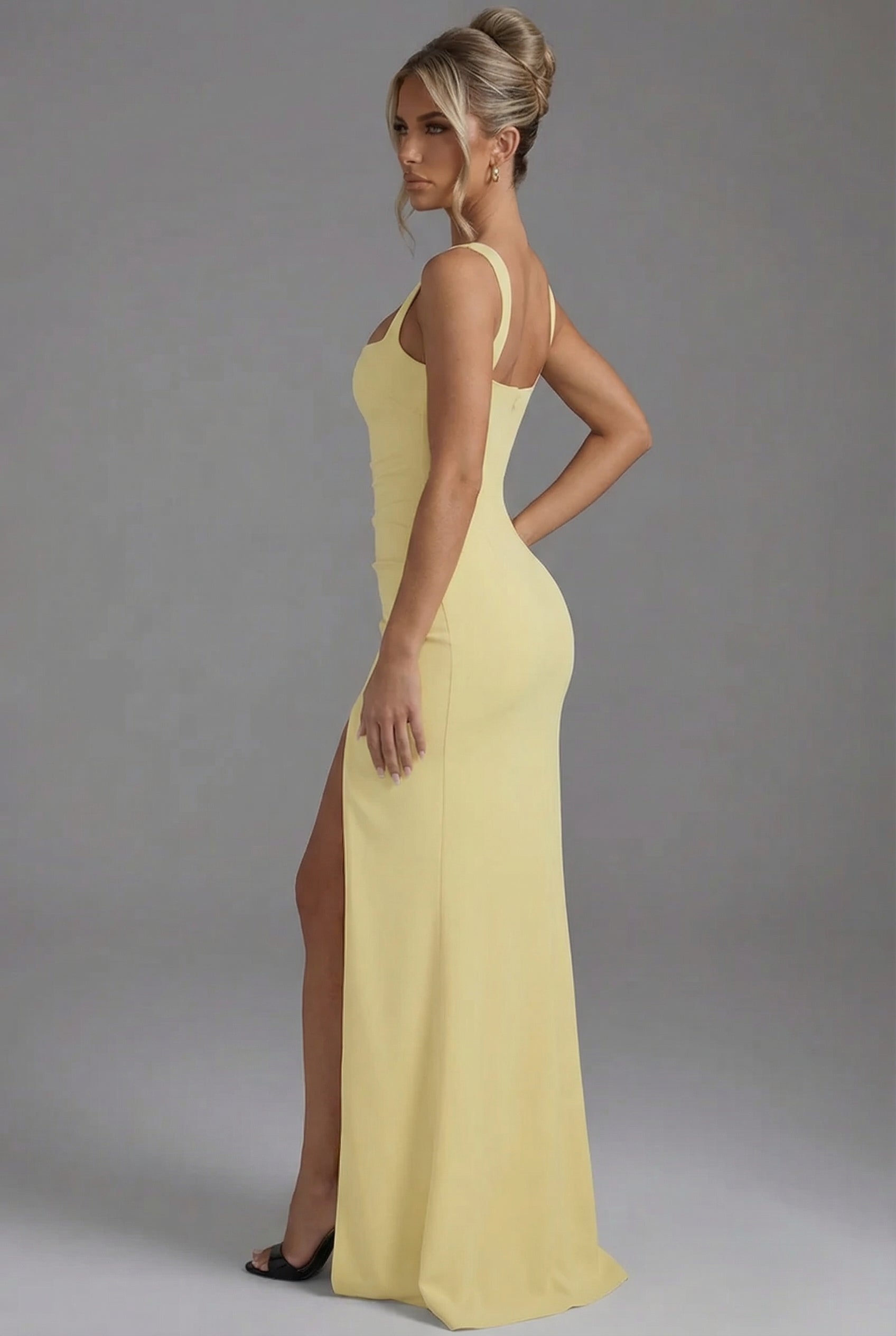 Women's Formal Square Neck Slit Maxi Dress - product image 9