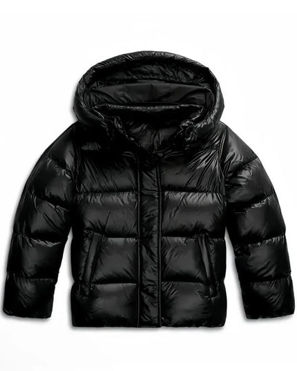 Women's High-Shine Hooded Puffer Jacket