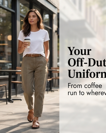 Women's High-Waist Tapered Utility Ankle Pants