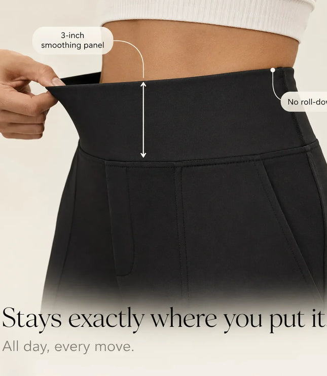 Women's High Waist Wide Leg Cropped Pocket Pants