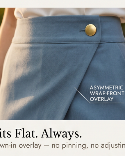 Women's High Waisted Wide Leg Wrap Front Dress Pants