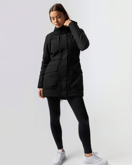 Women's Hooded High Neck Utility Parka Winter Coat