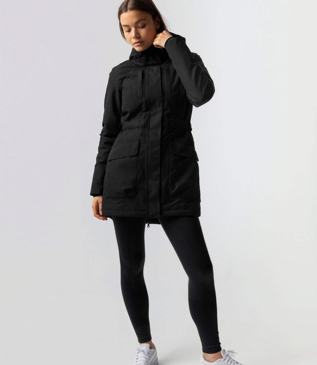 Women's Hooded High Neck Utility Parka Winter Coat
