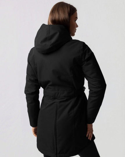 Women's Hooded High Neck Utility Parka Winter Coat