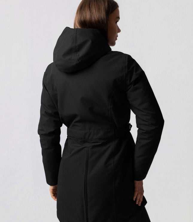 Women's Hooded High Neck Utility Parka Winter Coat
