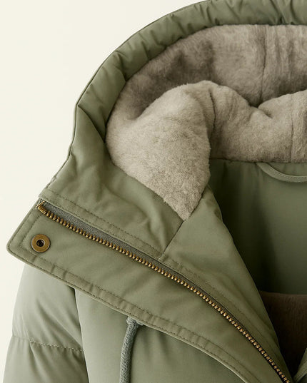 Women's Hooded Longline Quilted Winter Puffer Jacket