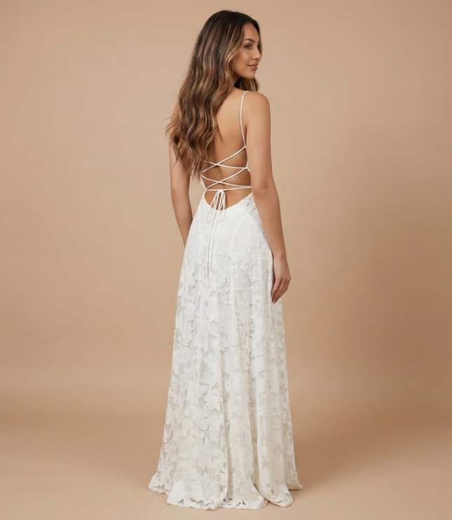 Women's Lace Dress with a Strapless Neckline