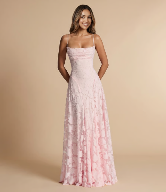 Women's Lace Dress with a Strapless Neckline