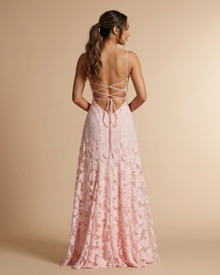 Women's Lace Dress with a Strapless Neckline