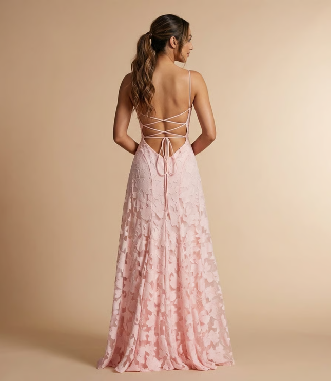 Women's Lace Dress with a Strapless Neckline