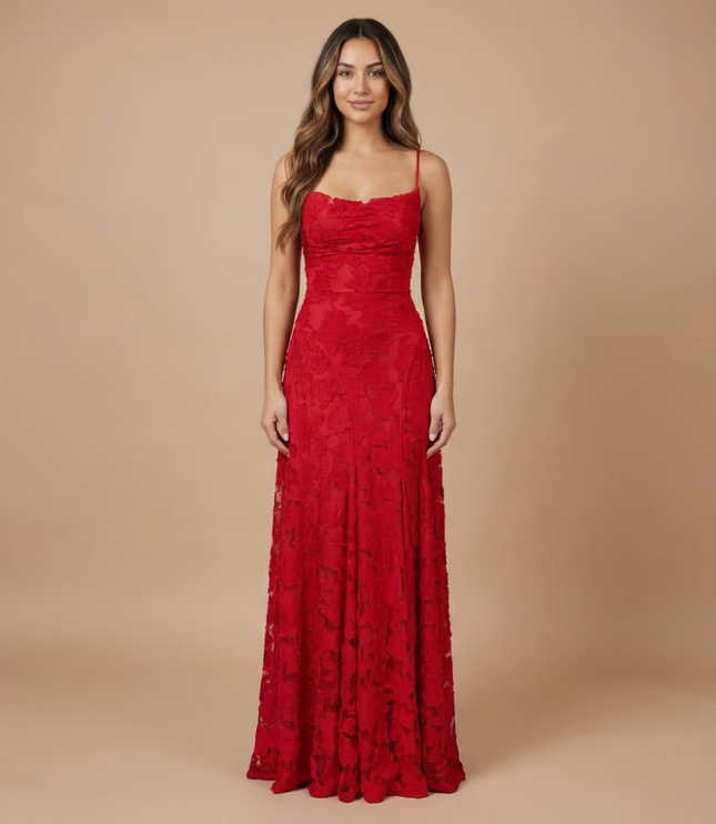 Women's Lace Dress with a Strapless Neckline