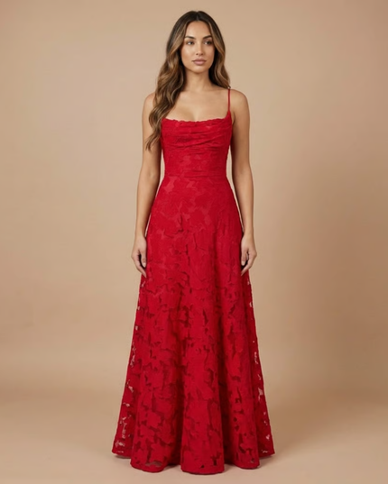 Women's Lace Dress with a Strapless Neckline