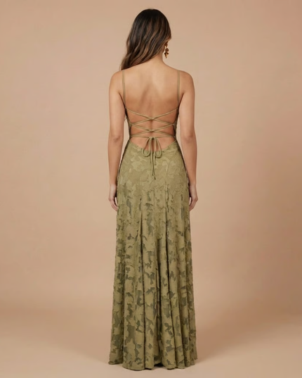 Women's Lace Dress with a Strapless Neckline