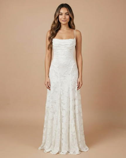 Women's Lace Dress with a Strapless Neckline