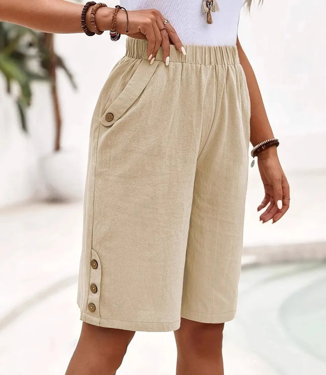 Women's Lightweight Elastic Waist Relaxed Summer Shorts