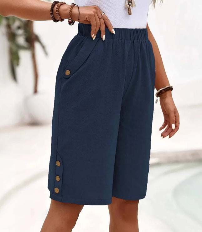 Women's Lightweight Elastic Waist Relaxed Summer Shorts