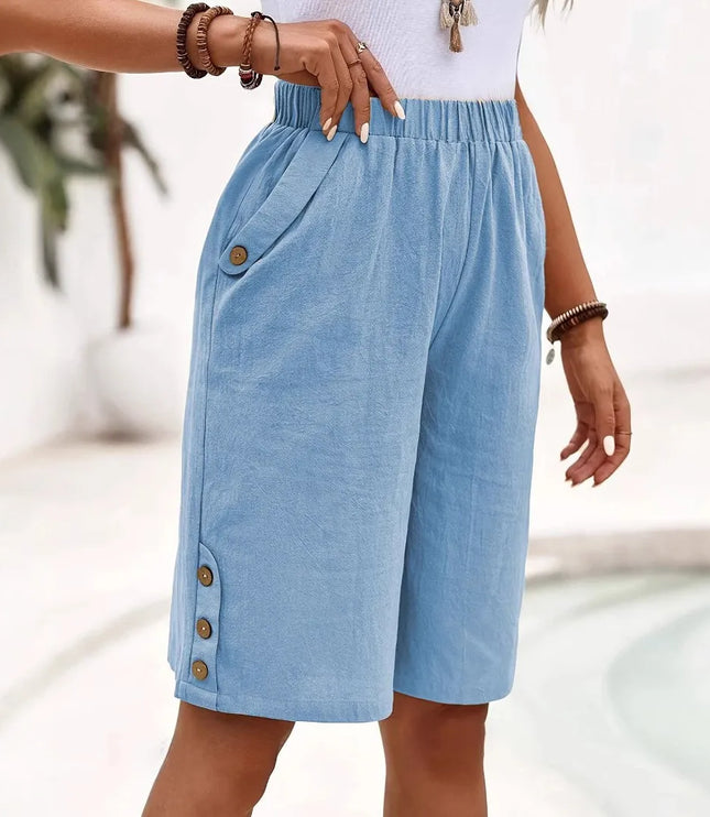 Women's Lightweight Elastic Waist Relaxed Summer Shorts