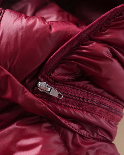 Women's Long Hooded Lightweight Puffer Winter Jacket