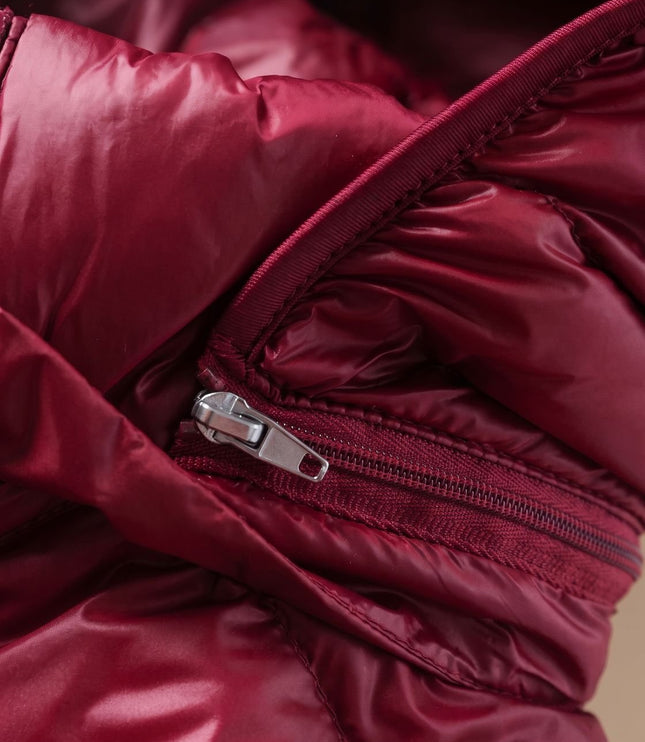 Women's Long Hooded Lightweight Puffer Winter Jacket