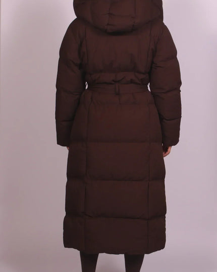 Women's Longline Quilted Padded Winter Puffer Coat