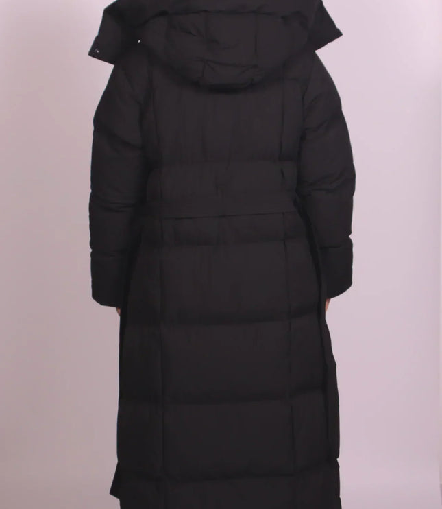 Women's Longline Quilted Padded Winter Puffer Coat