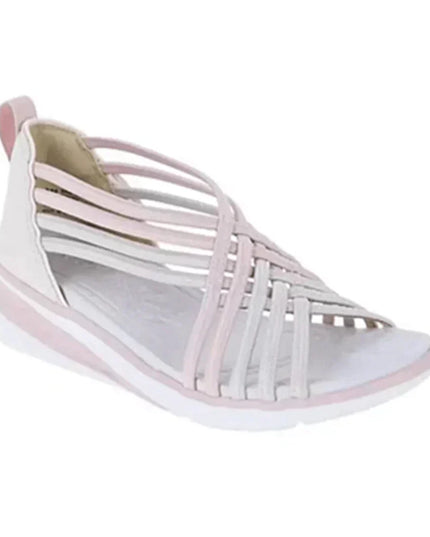 Women's Low Wedges in a Caged Strap Design