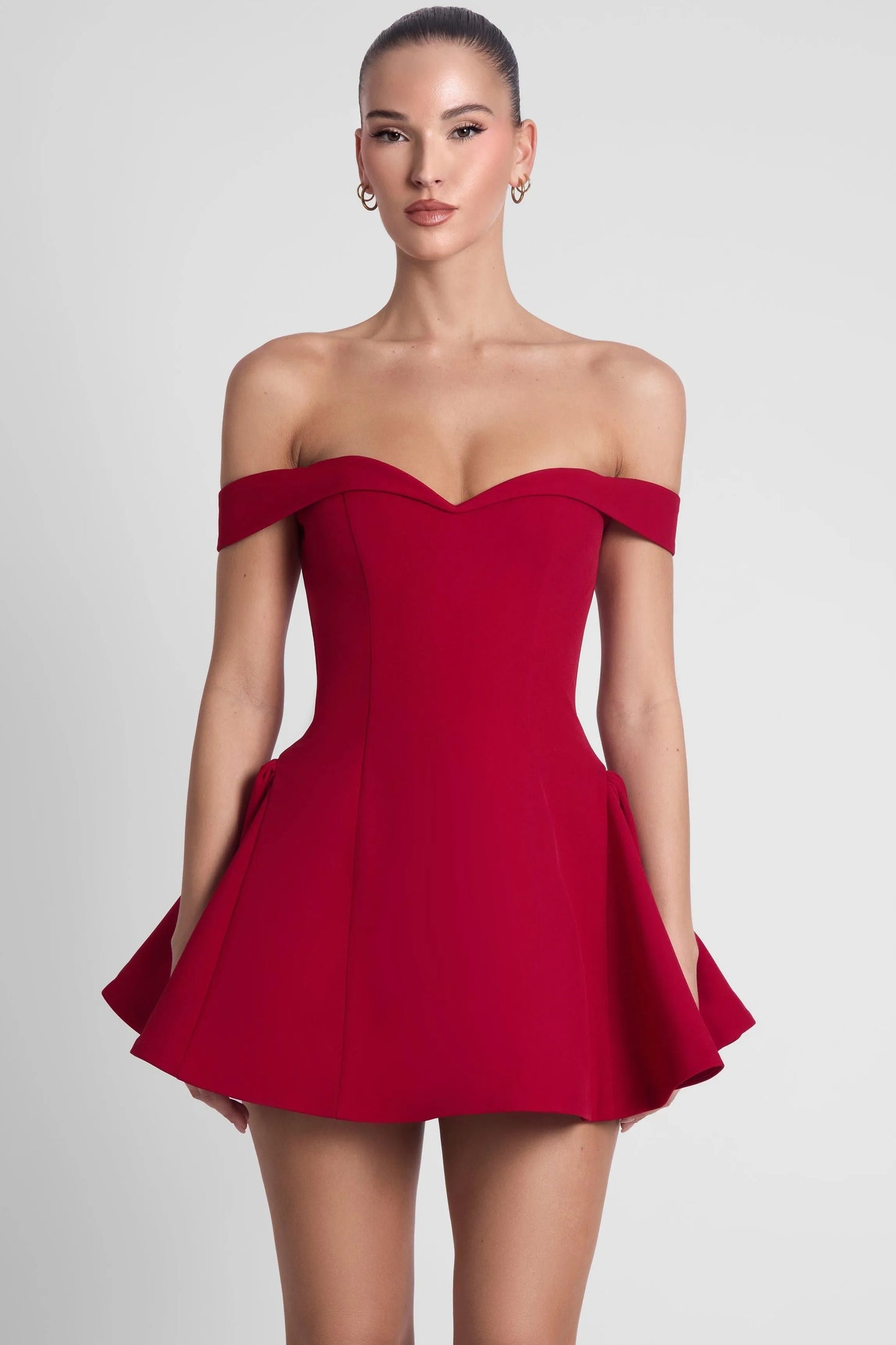 Women Off Shoulder Contrast Mini Dress - product image 2
