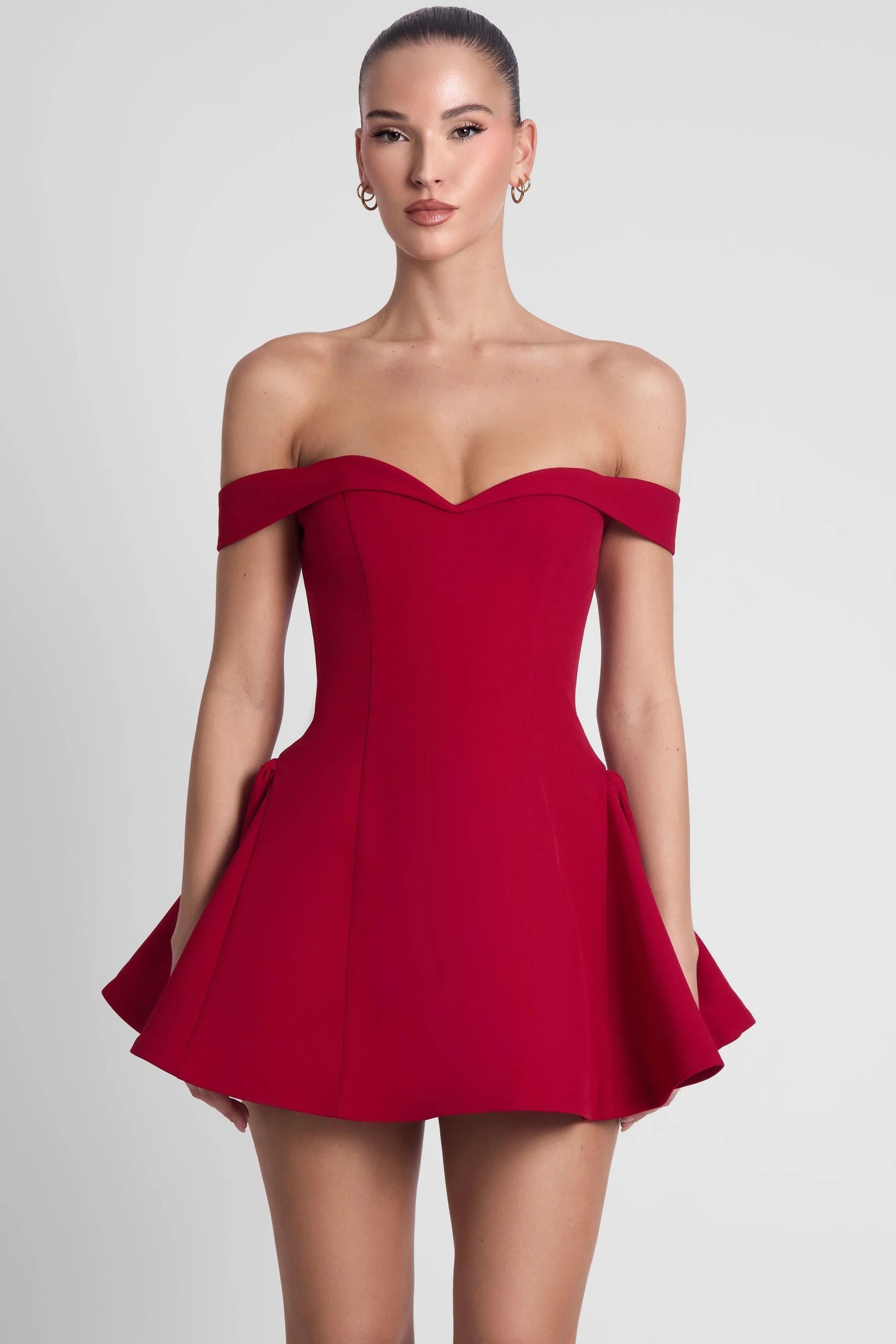 Women Off Shoulder Contrast Mini Dress - product image 2