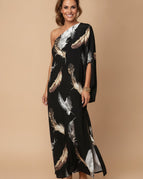 Black Feather Print / S