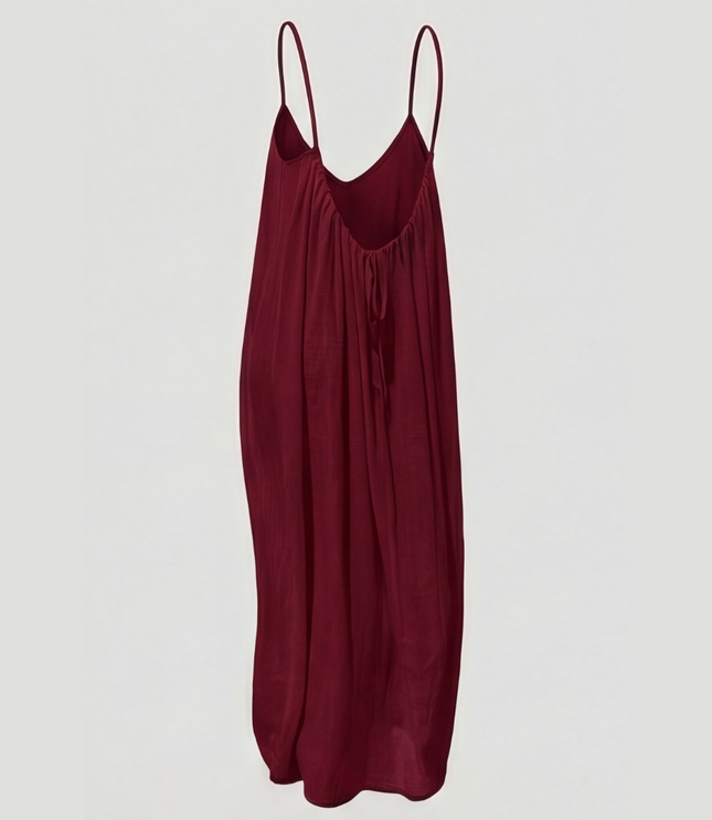 Women's Open Back Sleeveless Flowy Maxi Sundress