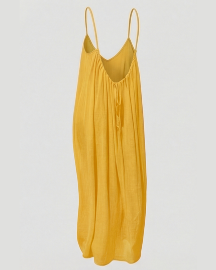 Women's Open Back Sleeveless Flowy Maxi Sundress