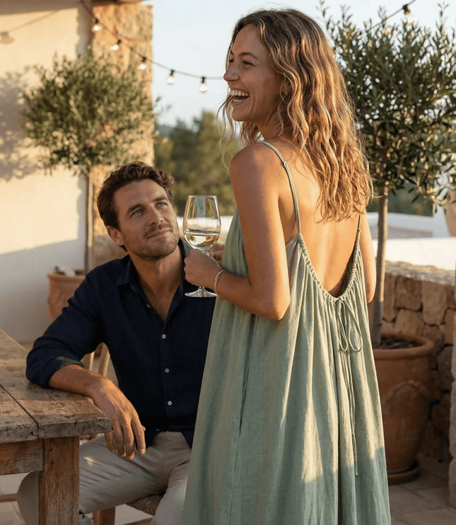 Women's Open Back Sleeveless Flowy Maxi Sundress