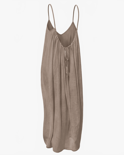 Women's Open Back Sleeveless Flowy Maxi Sundress