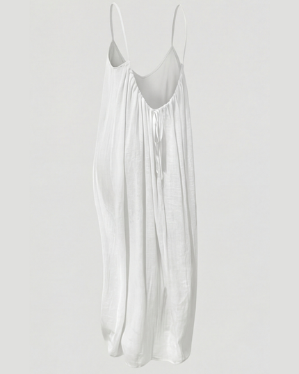 Women's Open Back Sleeveless Flowy Maxi Sundress