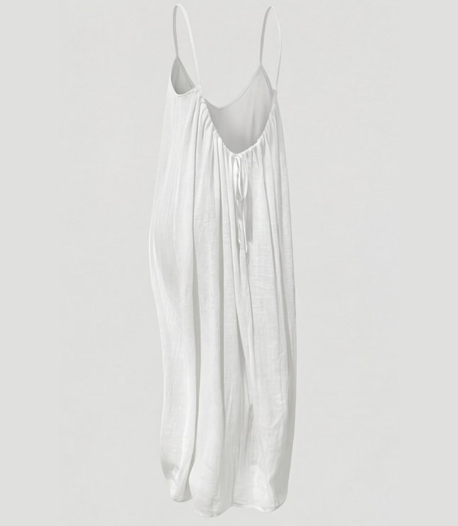 Women's Open Back Sleeveless Flowy Maxi Sundress