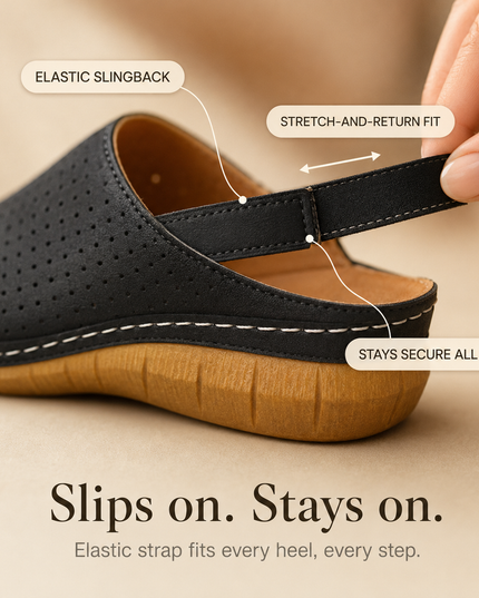 Women's Orthopedic Perforated Wedge Slingback Sandals