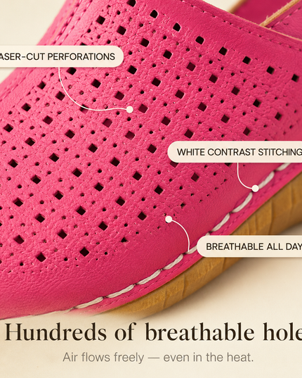 Women's Orthopedic Perforated Wedge Slingback Sandals
