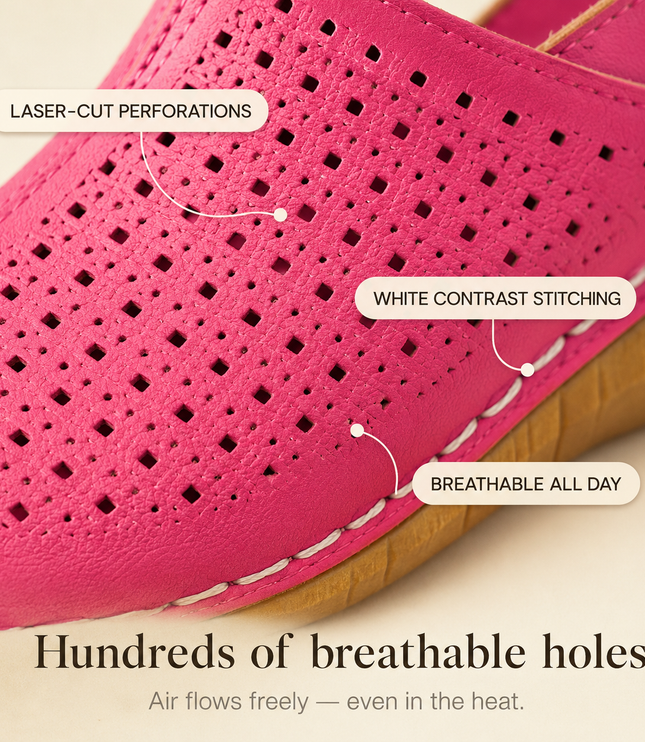 Women's Orthopedic Perforated Wedge Slingback Sandals