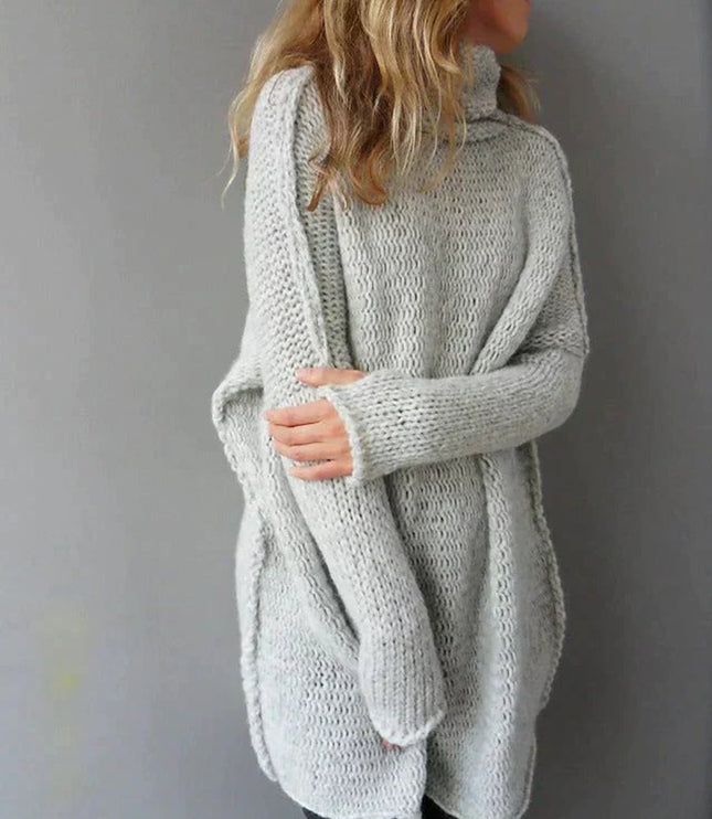 Women's Oversized Chunky Knit Turtleneck Sweater