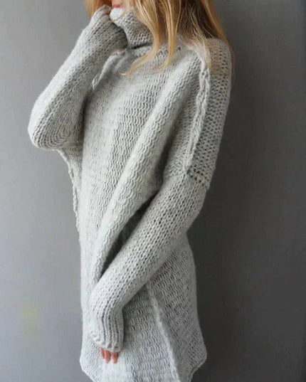 Women's Oversized Chunky Knit Turtleneck Sweater