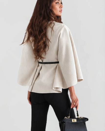 Women's Oversized Wool Funnel Neck Cape Winter Coat