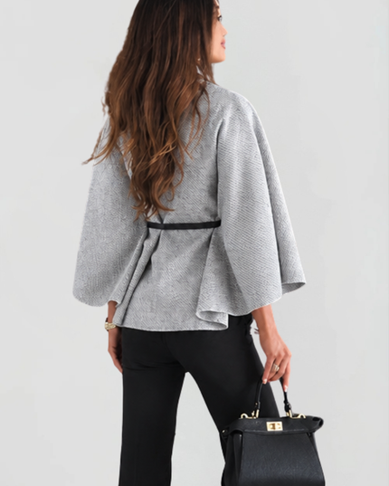 Women's Oversized Wool Funnel Neck Cape Winter Coat