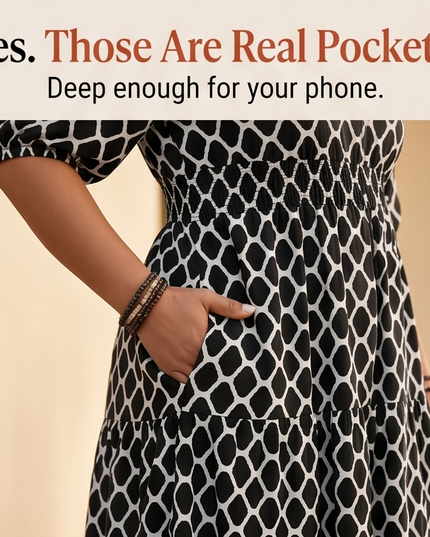 Women's Plus Size Boho Tiered Print Maxi Dress