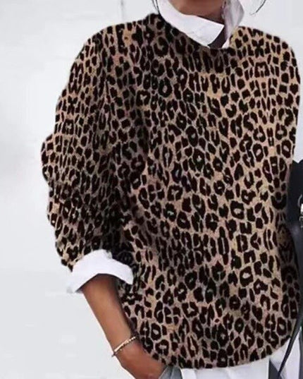 Women's Printed Crewneck Sweater in a Floral Design